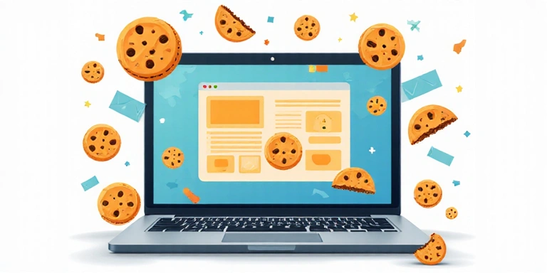 Illustration de cookies sur un ordinateur